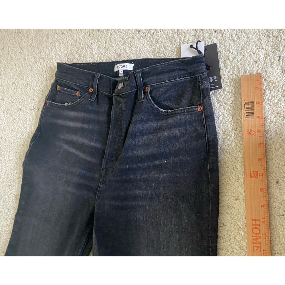 Women's Re/Done Black 31 -90s High Rise Ankle‎ Crop Jeans-Size 31-New With Tags - Picture 7 of 8